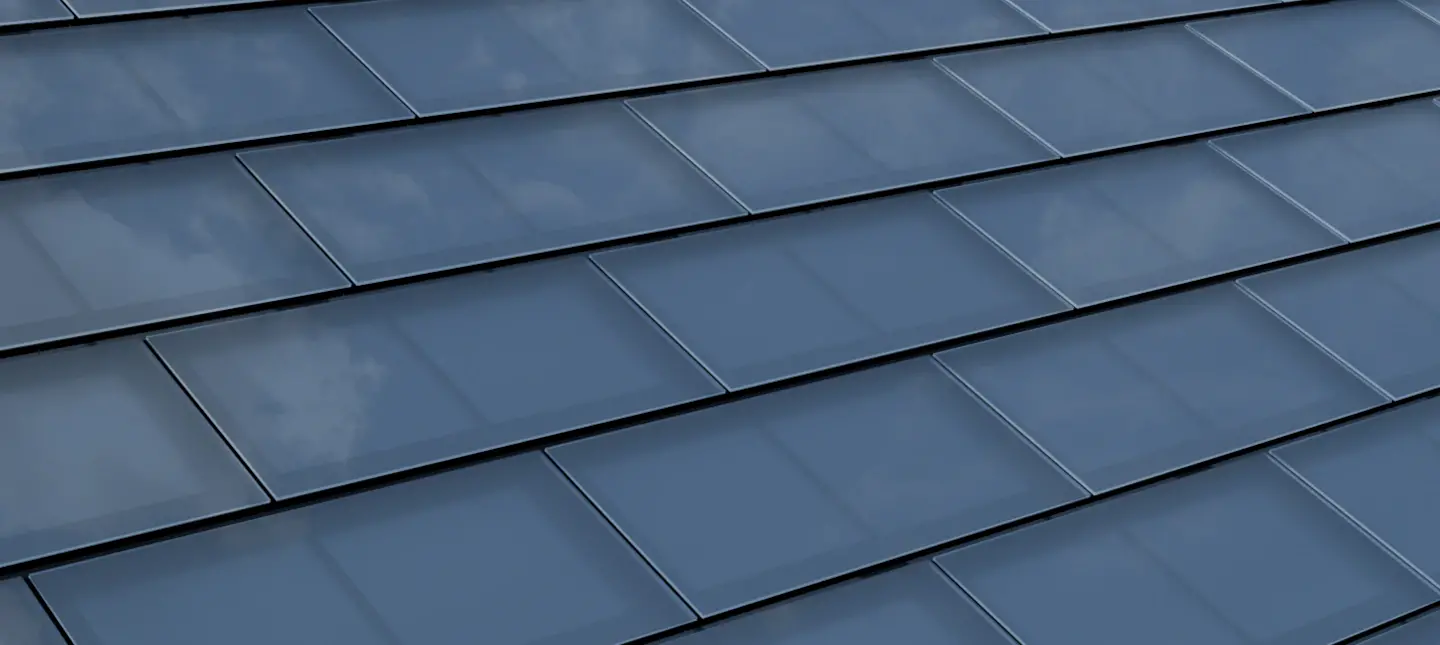 Tuiles solaires sur toit