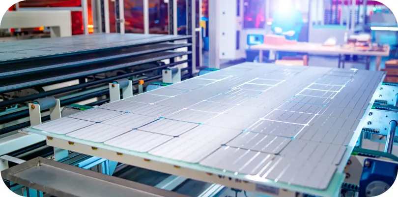Panneau solaire en construction